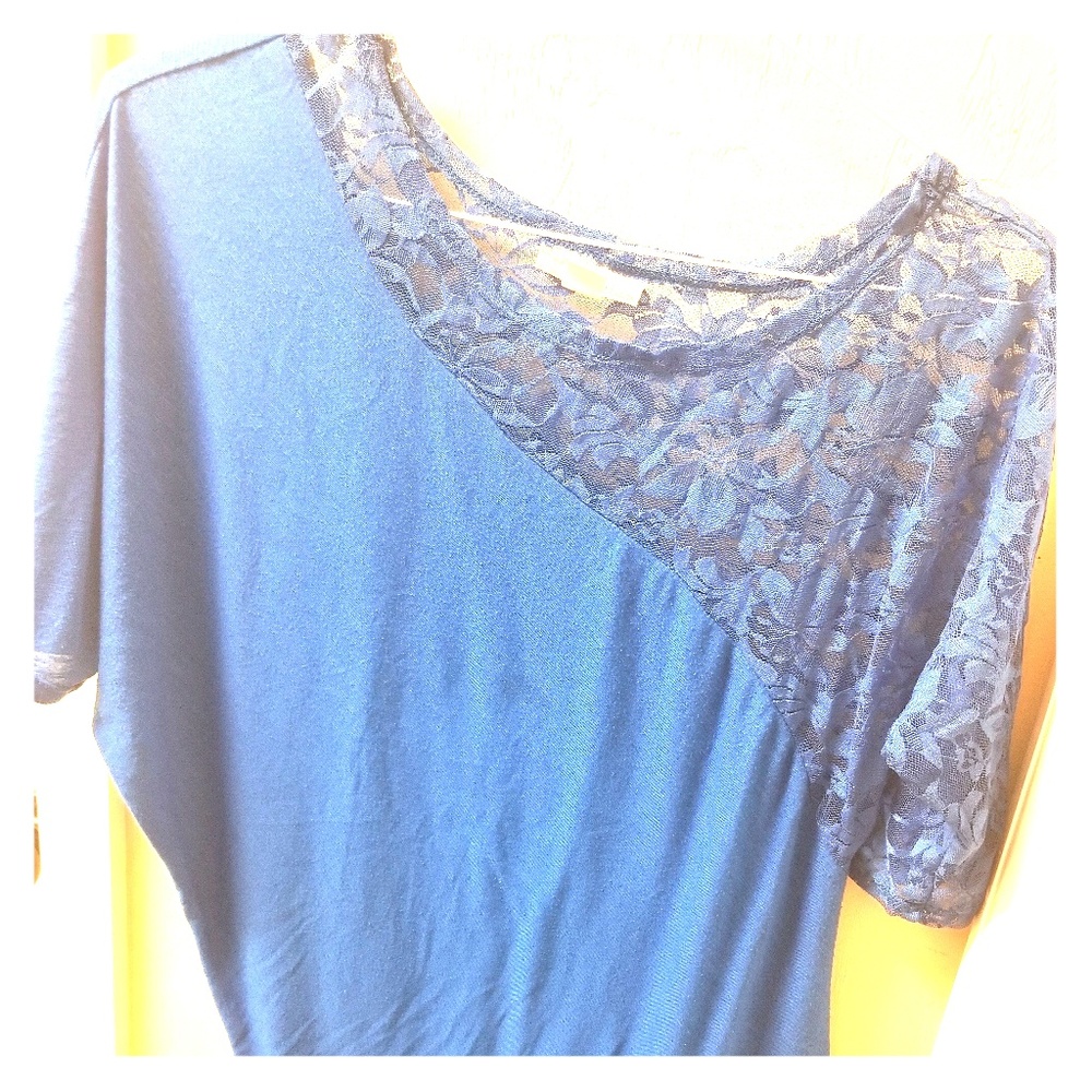 Blue Lacey Blouse